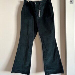 GREEN Joan’s New York Flare Leg - High Waist Velvet SIZE 16